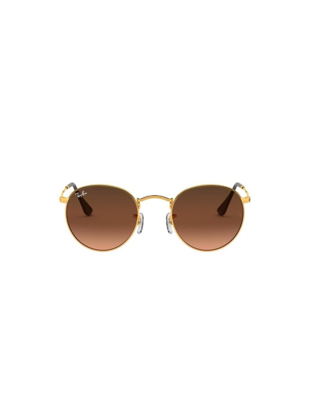 New Ray-Ban Men's Sunglasses Bronze Round Pink Lens Metal Frame Ray Ban RB3447